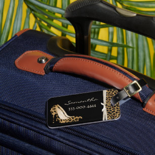 Fashionable Jaguar Silettos Personalized Luggage Tag