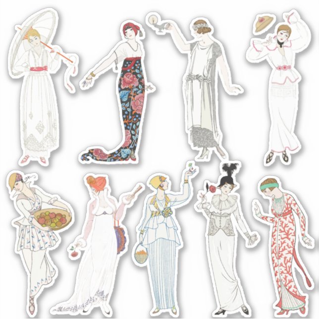Fashionable ladies sticker (Front)