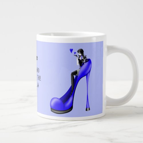 Fashionable Lady in Stiletto Giant Coffee Mug