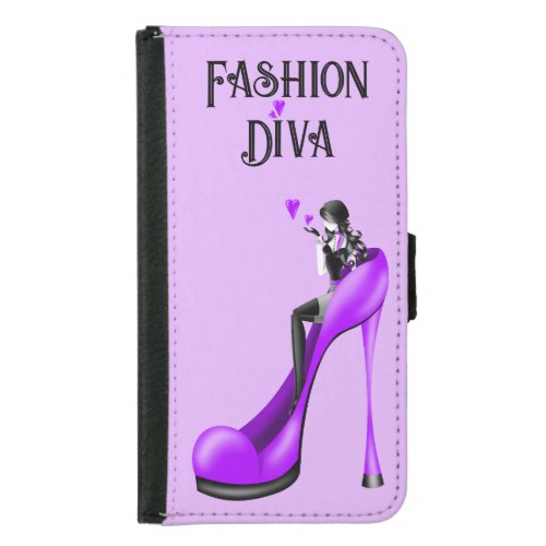 Fashionable Lady in Stiletto Phone Wallet Case