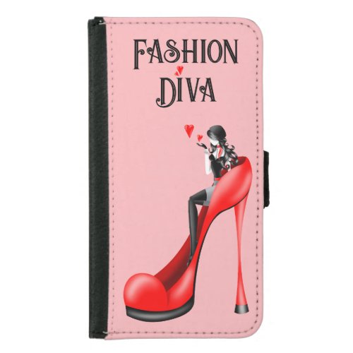 Fashionable Lady in Stiletto Phone Wallet Case