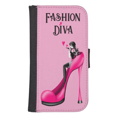 Fashionable Lady in Stiletto Phone Wallet Case