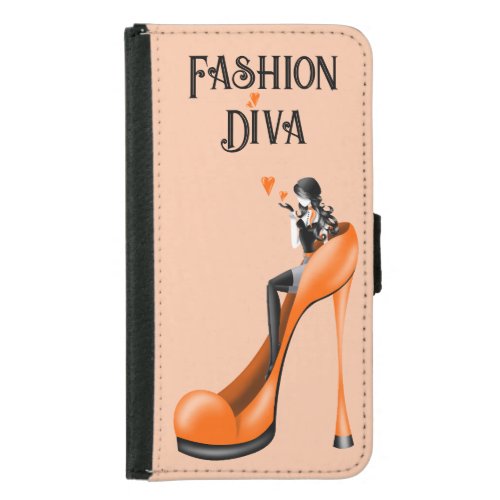 Fashionable Lady in Stiletto Phone Wallet Case