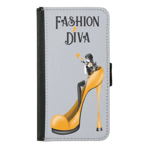 Fashionable Lady in Stiletto Phone Wallet Case