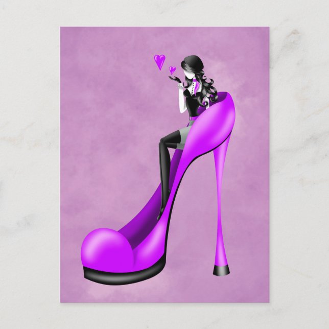 Fashionable Lady in Stiletto  Postcard (Front)