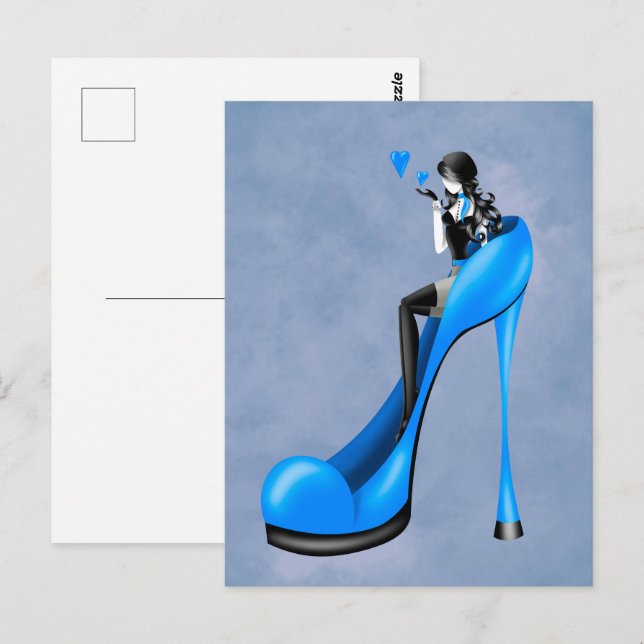 Fashionable Lady in Stiletto  Postcard (Front/Back)