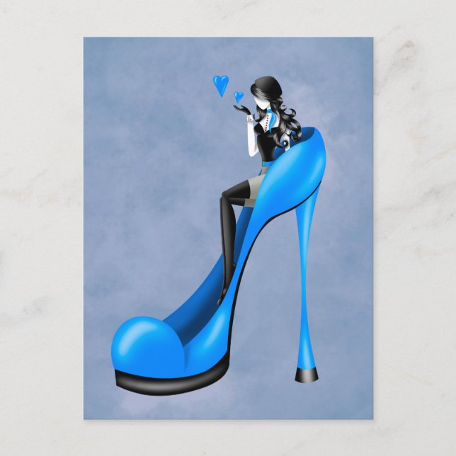 Fashionable Lady in Stiletto  Postcard (Front)