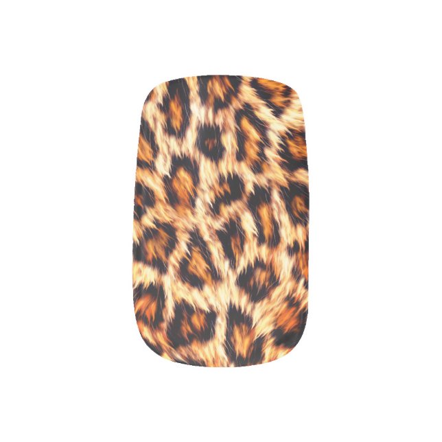Fashionable Leopard Cat  Minx Nail Art (Right Thumb)