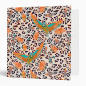 Fashionable leopard print, birds of Paradise 3 Rin 3 Ring Binder (Front/Inside)