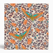 Fashionable leopard print, birds of Paradise 3 Rin 3 Ring Binder (Front)