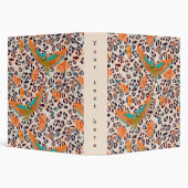 Fashionable leopard print, birds of Paradise 3 Rin 3 Ring Binder (Background)