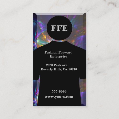 Fashionable Metallic Swirls Shirt Business Card