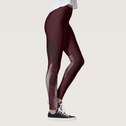 Fashionable Monochrome Urban Graffiti Smear Leggings