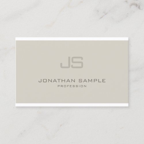 Fashionable Monogram Modern Professional Design Business Card
