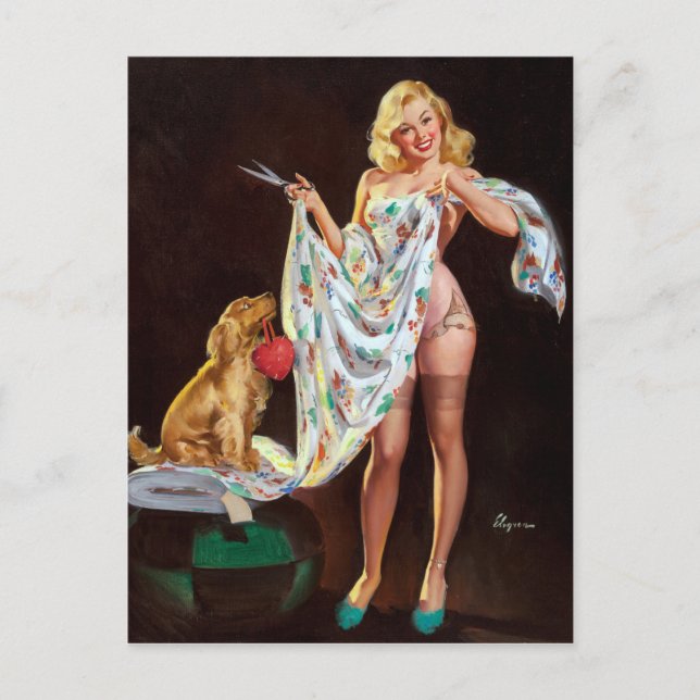 Fashionable Pin Up Postcard (Front)