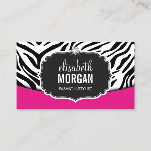 Fashionable Pink Black Zebra Print Appointment