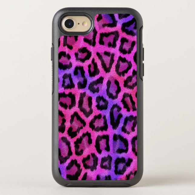 Fashionable Pink Leopard Pattern Otterbox iPhone Case (Back)