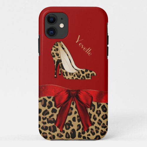 Fashionable Red  Jaguar Print iPhone 5 Case