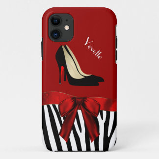 Fashionable Red & Zebra Print iPhone 5 Case