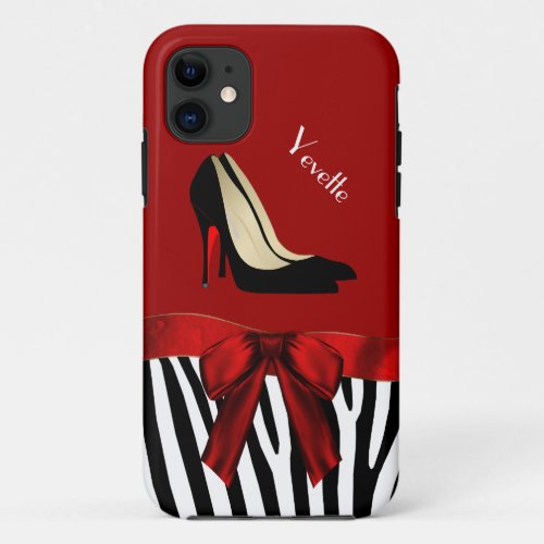 Fashionable Red  Zebra Print iPhone 5 Case