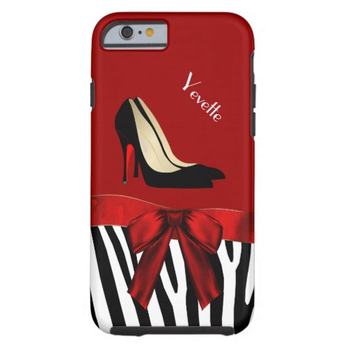 Fashionable Red  Zebra Print iPhone 6 Case