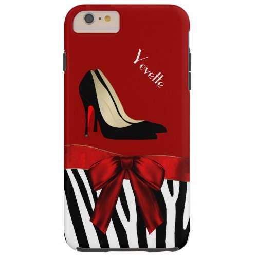 Fashionable Red  Zebra Print iPhone 6 Plus Case