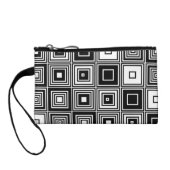 Fashionable Retro look black white Coin  clutch (Back)