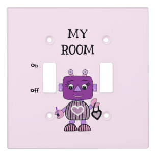 Fashionable robot baby bib light switch cover