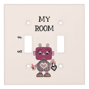 Fashionable robot baby bib light switch cover
