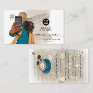 Fashionable Selfie Girl Business Card