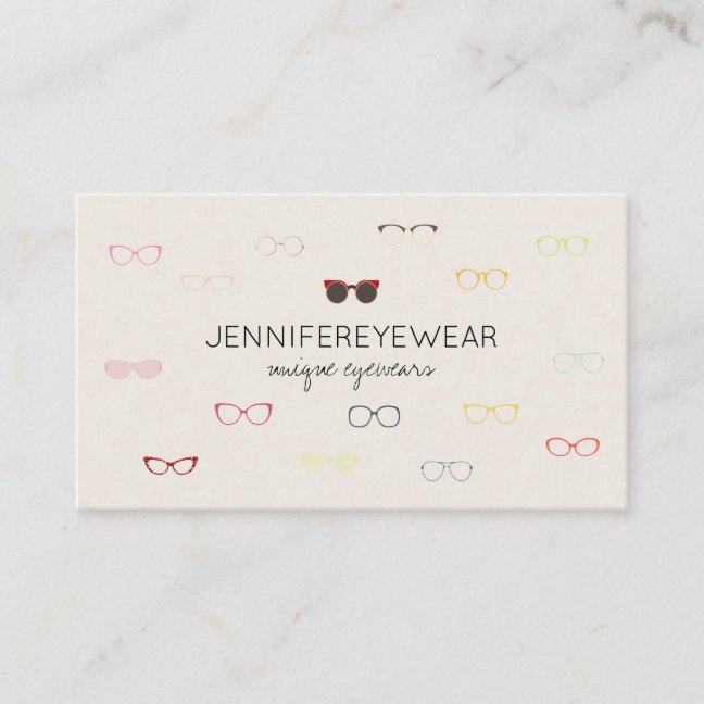 Fashionable Shape Eyewear Styles Business Card