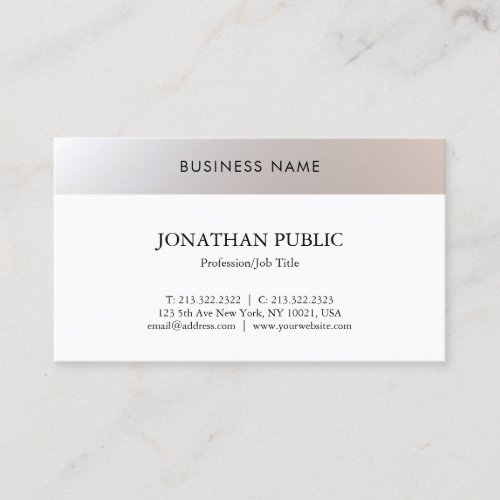 Fashionable Simple Modern Professional Trendy Business Card