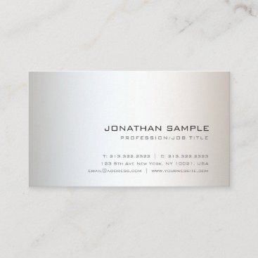 Fashionable Simple Professional Design Chic Plain Business Card