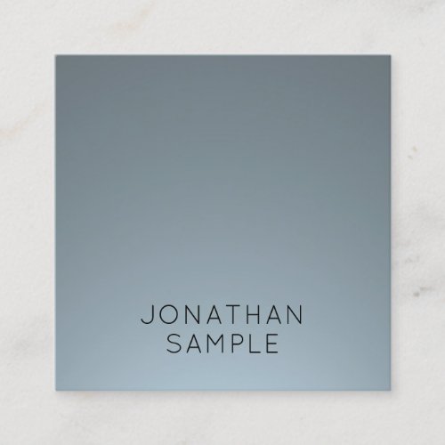 Fashionable Sleek Square Design Modern Plain Luxe Square Business Card