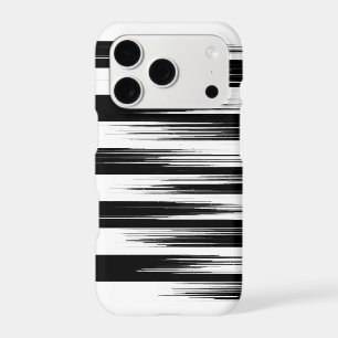 Fashionable Stripe Design in Black and White iPhone 17 Pro Case