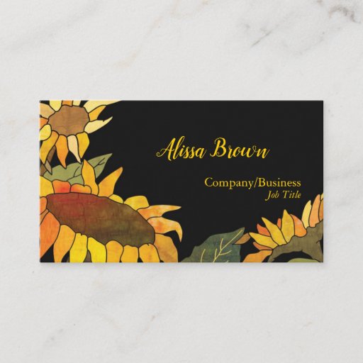 Customizable Sunflowers Florists Business Cards