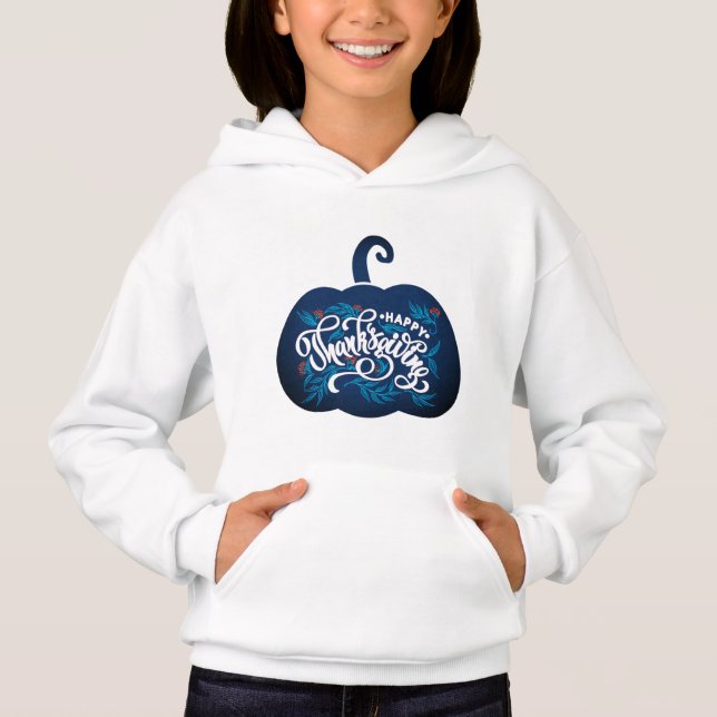 fashionable Text on pumpkin for Thanksgiving   Hoodie (Front)