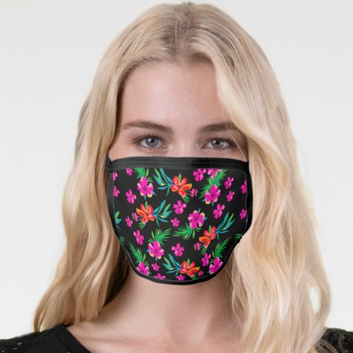 Fashionable Tropical Floral Face Masks For Women