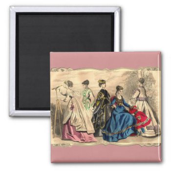 Fashionable Victorian Ladies Magnet by pinkpassions at Zazzle