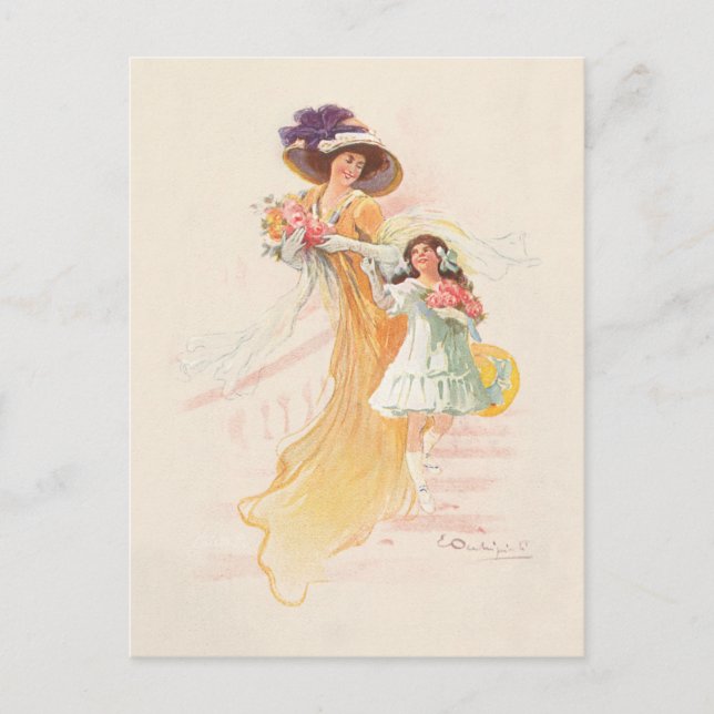 Fashionable Victorian Mother and Daughter Holiday  (Front)