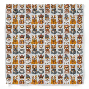Fashionable Welsh Corgi Dogs Bandana
