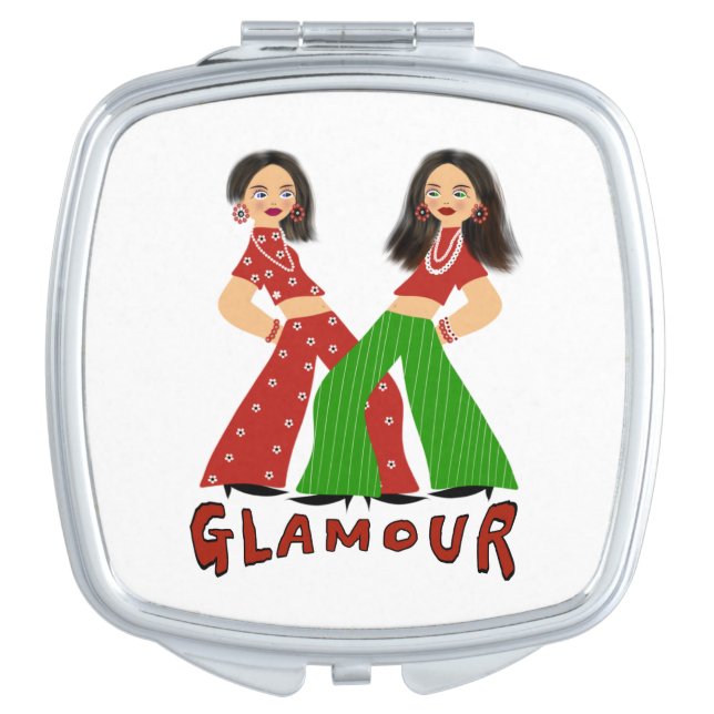 Fashionable women’s  compact mirror (Front)