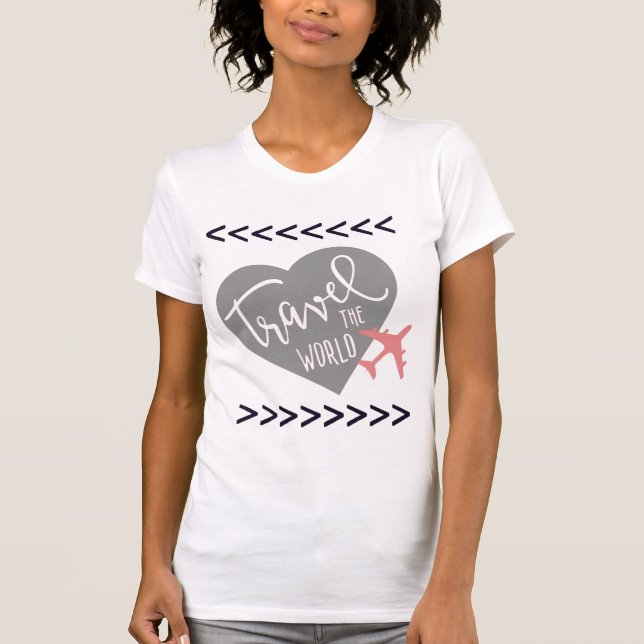 Fashionable, Womens, Ladies, Travel Tshirt. T-Shirt (Front)