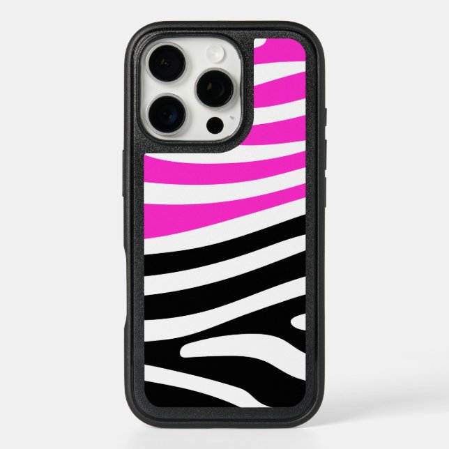 Fashionable Zebra Print Otterbox iPhone Case (Back)