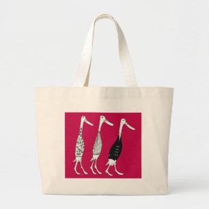 Fashionably Dressed ducks Large Tote Bag