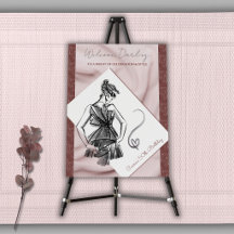 Fashionably Fifty Couture Birthday Welcome Sign