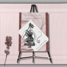 Fashionably Forty Couture Birthday Welcome Sign