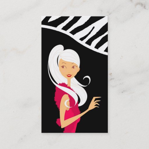 Customizable Fashionesta Fashion Vector Shop Girl Business Card