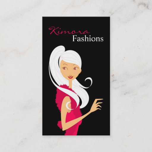 Customizable Fashionesta Fashion Vector Shop Girl Business Card