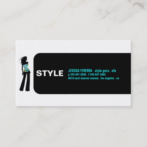 Customizable Fashionista Business Card